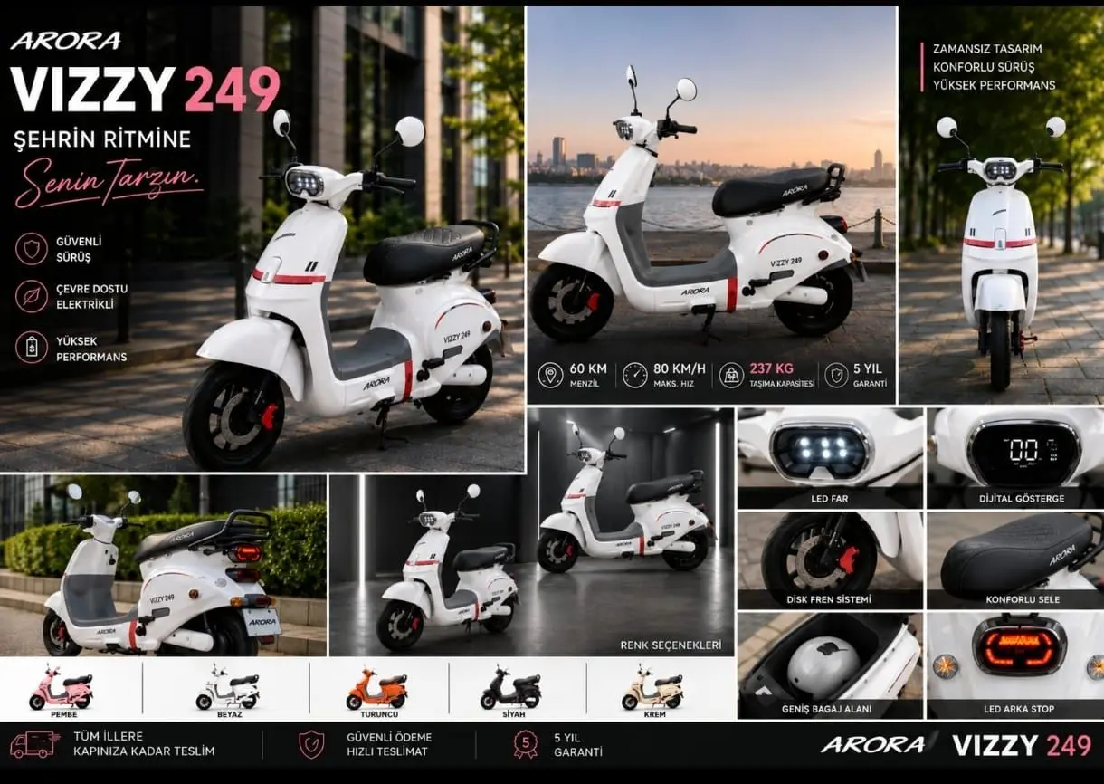 Arora Vizzy 249 Elektrikli Scooter